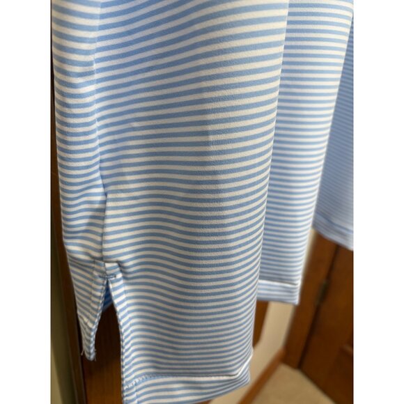 Peter Millar Comfort Striped Polo Shirt XXL JDG Logo New Golf Beach Club Work - Picture 8 of 10